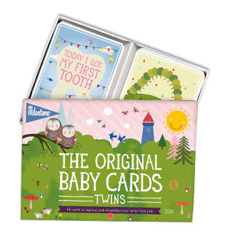 The Original TWIN Baby Cards by Milestone World