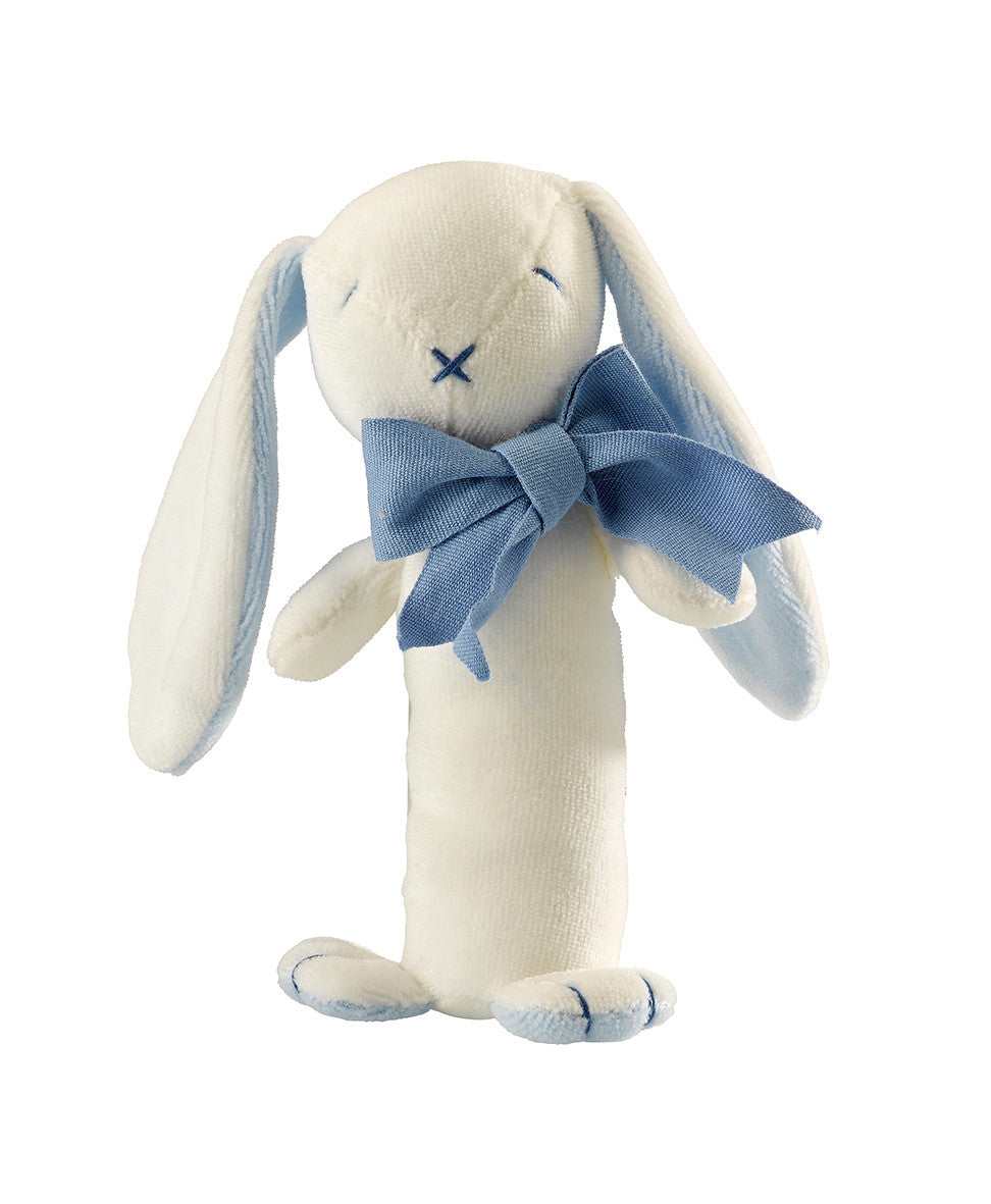 Baby Rattle - Blue Stick Bunny