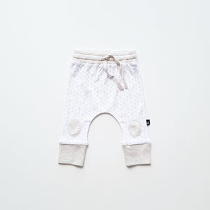 White Hexagon Patch Pant by Anarkid