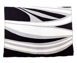 Charcoal Multi Spliced blanket - Jujo Baby (Cot Size)