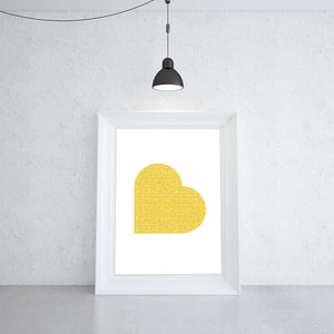 Yellow Love Print by Anarkid (Display Stock)